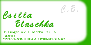 csilla blaschka business card